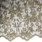 Tul bordado color bronce A795 — Palacio Glamour