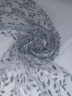 Tul bordado color plata H127 — Palacio Glamour