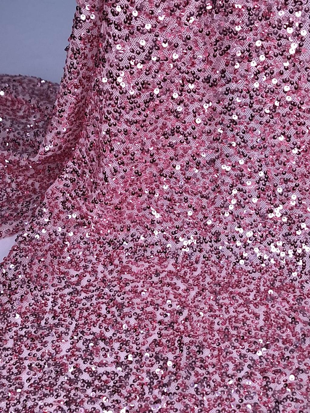 Tul bordado color rosa A912, para vestidos de noche de boda y de XV años — Palacio Glamour