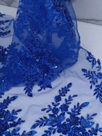 Tul bordado color azul rey A983 — Palacio Glamour