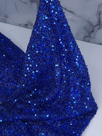 Tul bordado color azul rey A912 — Palacio Glamour