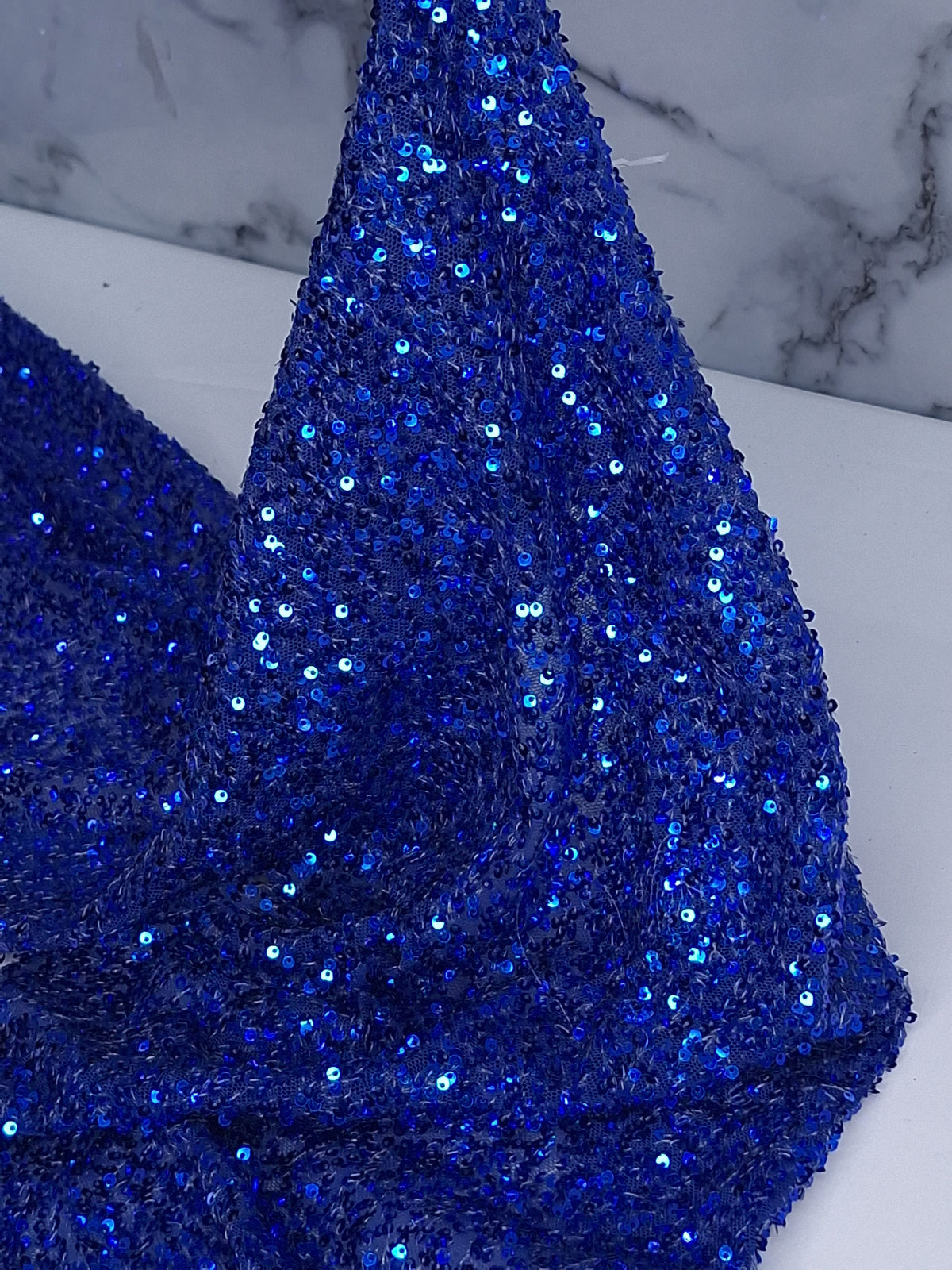 Tul bordado color azul rey A912 — Palacio Glamour