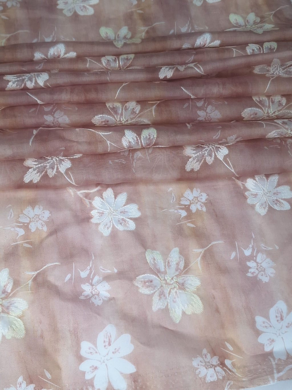 Tul bordado color palo de rosa H185 — Palacio Glamour