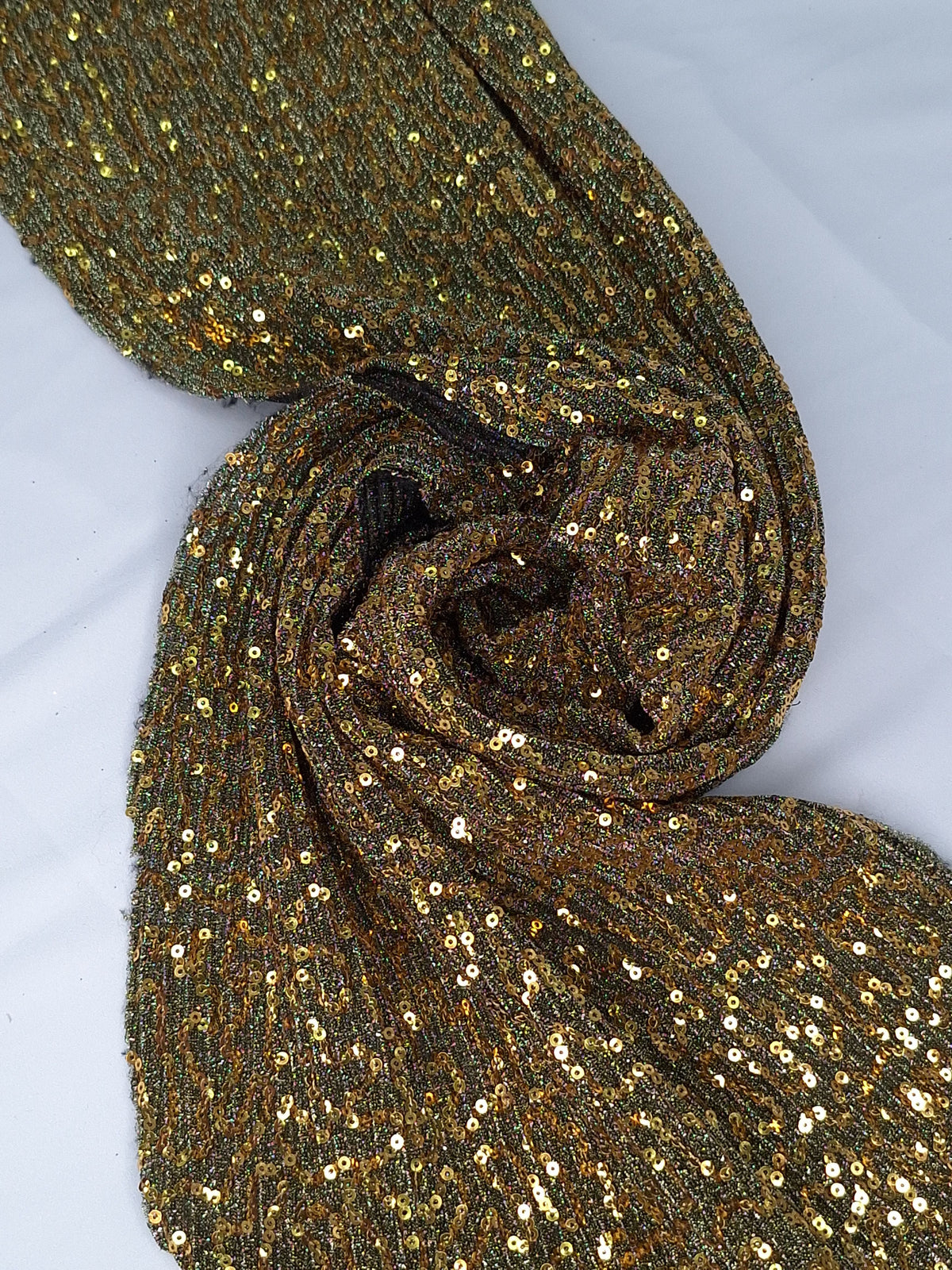 Tul bordado color oro A978 — Palacio Glamour