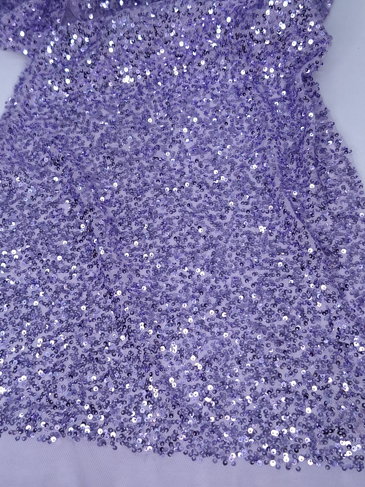 Tul bordado Con Lentejuela Color Lila Claro A912 — Palacio Glamour