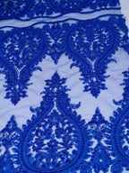 Tul bordado color azul rey H129 — Palacio Glamour