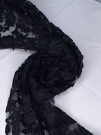 Tul bordado color negro A615 — Palacio Glamour