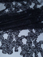 Tul bordado color negro H212 — Palacio Glamour