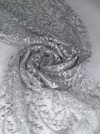 Tul bordado color plata H083 — Palacio Glamour