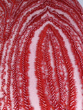 Tul bordado color rojo A865 — Palacio Glamour