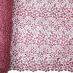 Tul bordado color rosa A241 — Palacio Glamour