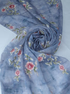 Tul bordado color plumbago H184 — Palacio Glamour