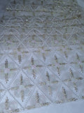 Tul bordado color verde H030 — Palacio Glamour