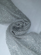 Tul bordado color gris A830 — Palacio Glamour