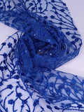 Tul bordado color azul rey H080 — Palacio Glamour