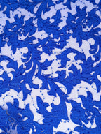 Tul bordado color azul rey H088 — Palacio Glamour