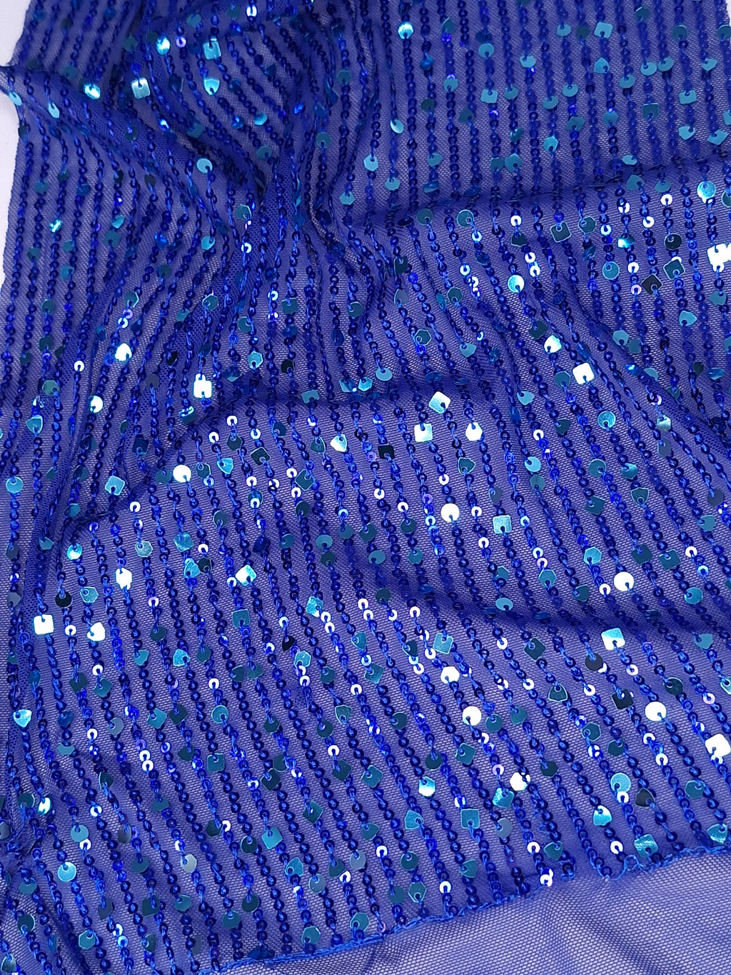 Tul bordado color azul rey H078 — Palacio Glamour
