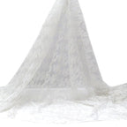 Tul bordado color blanco A164 — Palacio Glamour