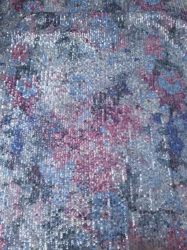 Tul bordado color rosa gris A916 — Palacio Glamour