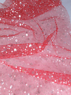 Tul bordado color rojo A985 — Palacio Glamour