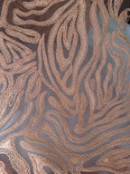 Tul bordado color durazno A154 — Palacio Glamour