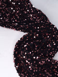Tul bordado color negro palo de rosa a789 — Palacio Glamour