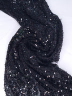 Tul bordado color negro A912 — Palacio Glamour