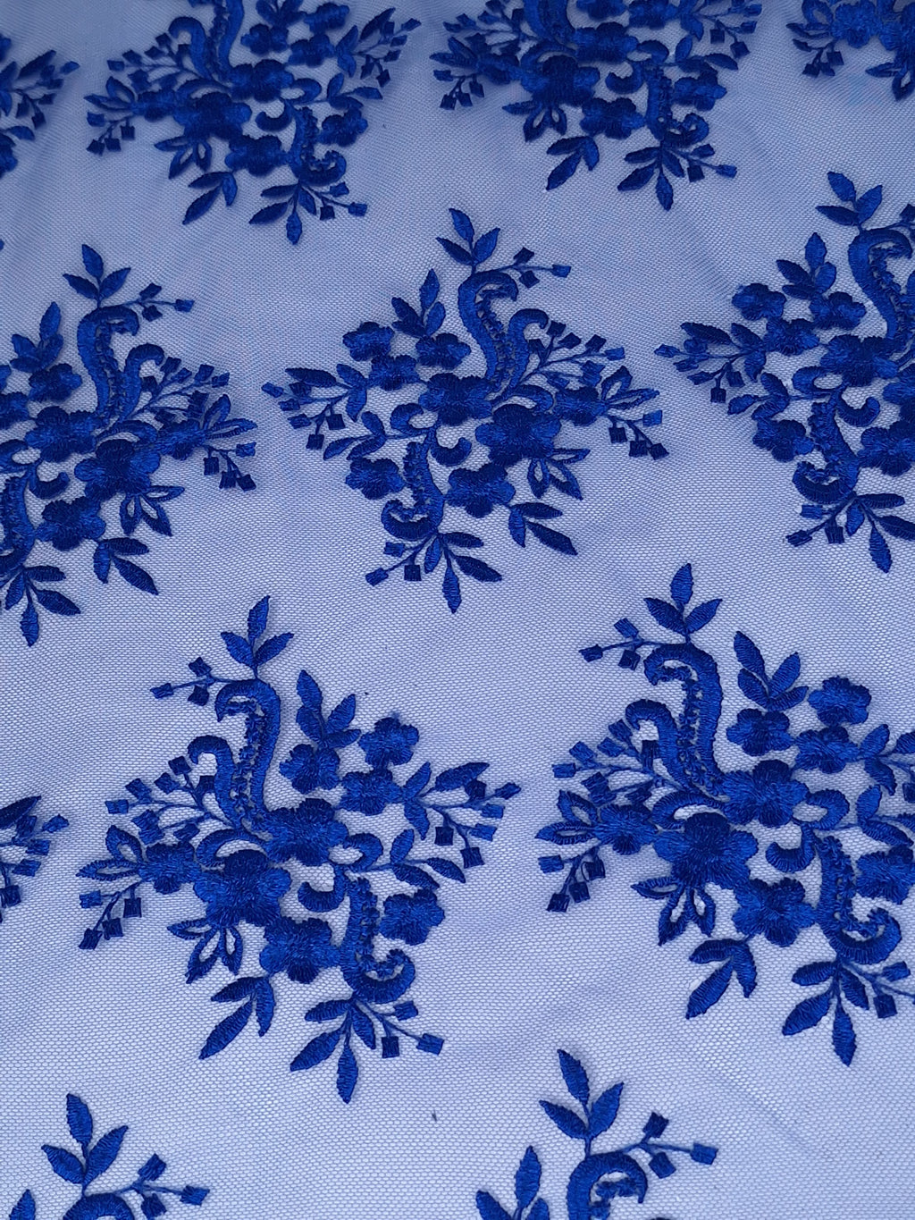 Tul bordado color azul rey A837 — Palacio Glamour
