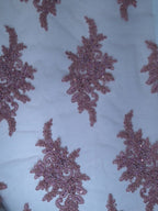 tul bordado color palo de Rosa A948 — Palacio Glamour