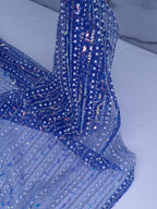 Tul bordado color azul rey H122 — Palacio Glamour