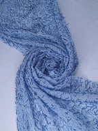 Tul bordado color cielo H072 — Palacio Glamour