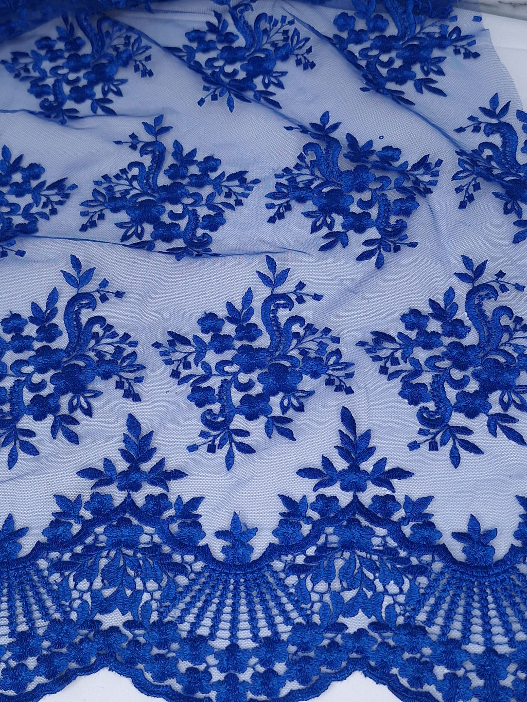Tul bordado color azul rey A837 — Palacio Glamour