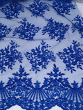 Tul bordado color azul rey A837 — Palacio Glamour