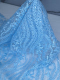 Tul bordado color cielo H084 — Palacio Glamour