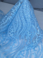 Tul bordado color cielo H084 — Palacio Glamour