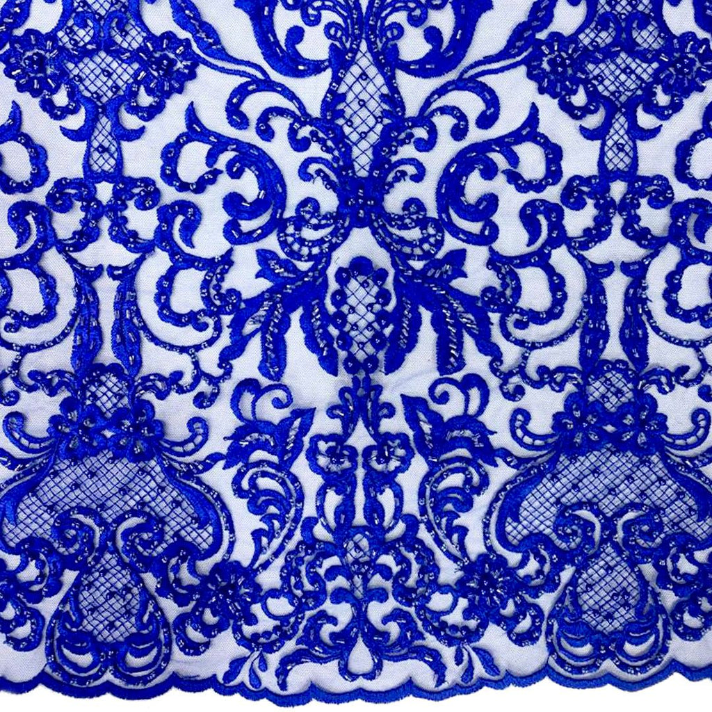 Tul bordado color rey A778 — Palacio Glamour