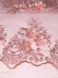 Tul bordado color rosa gold H139 — Palacio Glamour