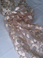 Tul bordado color nude A927 — Palacio Glamour