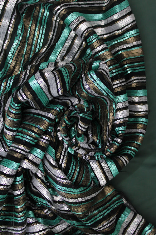 Tul bordado color verde A666 — Palacio Glamour
