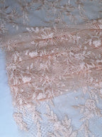 Tul bordado color nude A868 — Palacio Glamour
