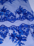 Tul bordado color azul rey H139 — Palacio Glamour