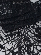 Tul bordado color negro A873 — Palacio Glamour