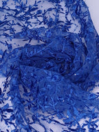 Tul bordado color azul rey H081 — Palacio Glamour
