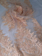 Tul bordado color nude A948 — Palacio Glamour