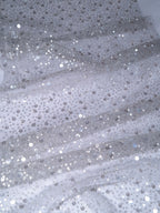 Tul bordado color plata A985 — Palacio Glamour
