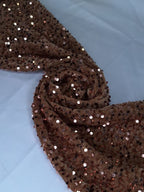 Tul bordado color cobre A789 — Palacio Glamour