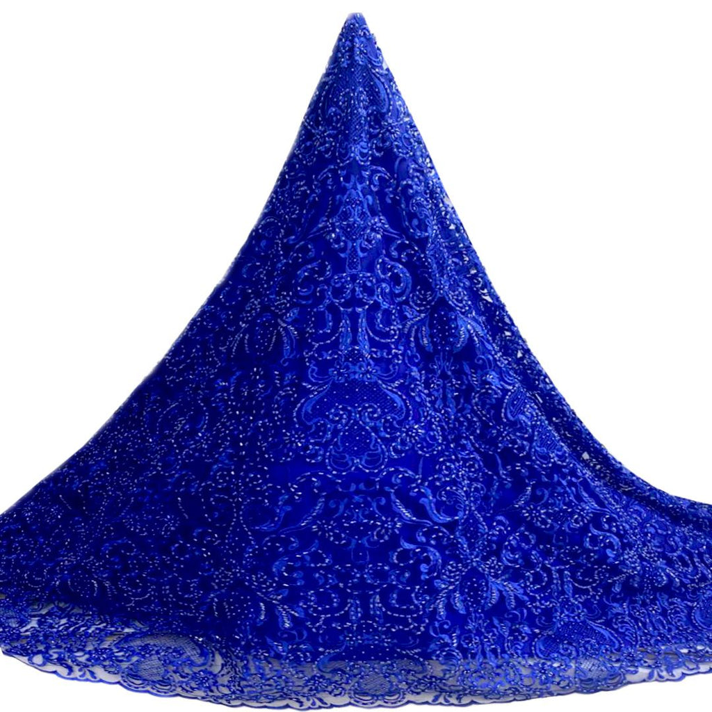Tul bordado color rey A778 — Palacio Glamour