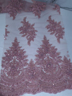tul bordado color palo de Rosa A948 — Palacio Glamour
