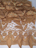 Tul bordado color oro A889 — Palacio Glamour