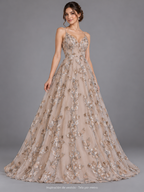 Tul bordado color nude A927 — Palacio Glamour